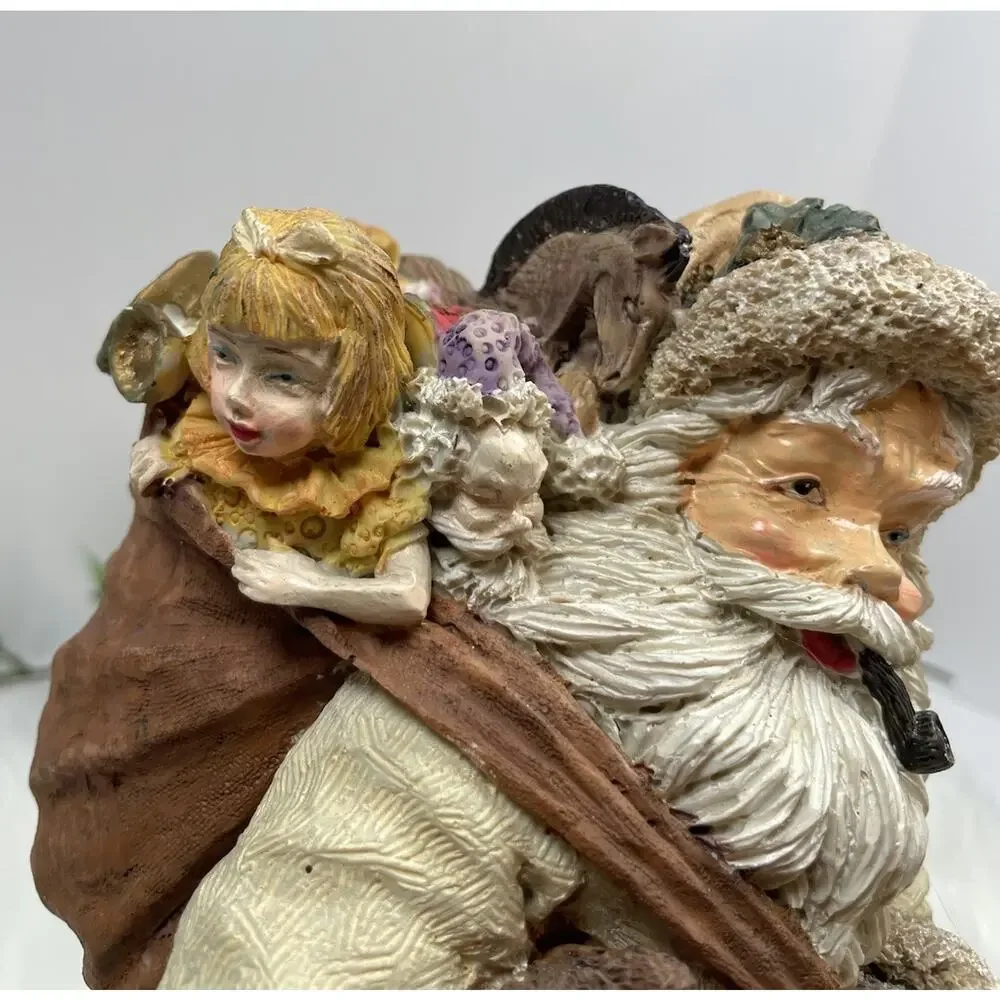 Vintage Old World Santa Resin Figure 11.5” Tall x 6” Wide